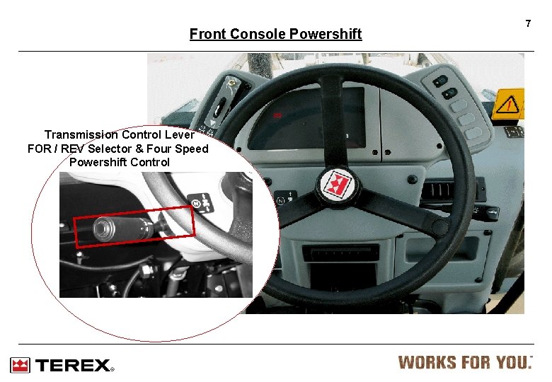 Front Console Powershift Transmission Control Lever FOR / REV Selector & Four Speed Powershift