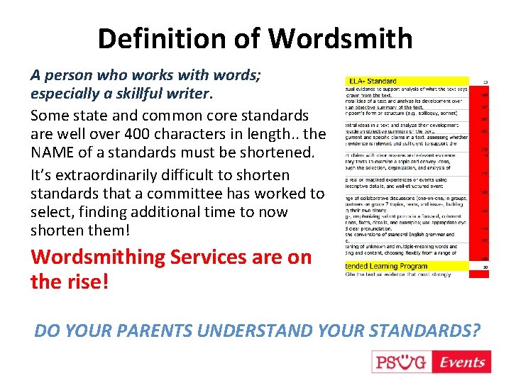 Definition of Wordsmith A person who works with words; especially a skillful writer. Some
