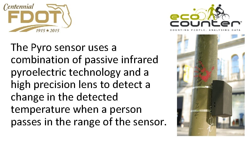 The Pyro sensor uses a combination of passive infrared pyroelectric technology and a high