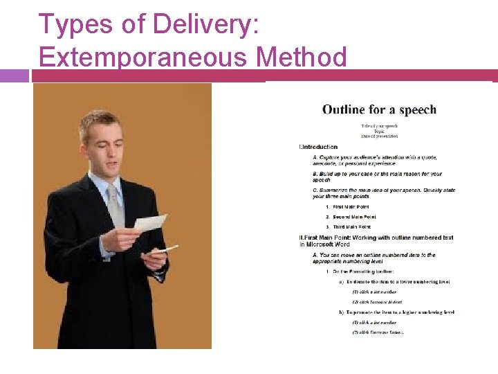 Types of Delivery: Extemporaneous Method 