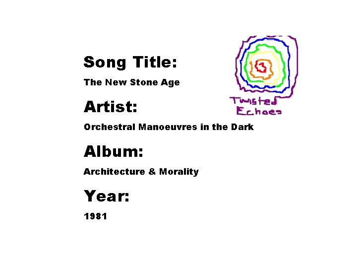 Song Title: The New Stone Age Artist: Orchestral Manoeuvres in the Dark Album: Architecture