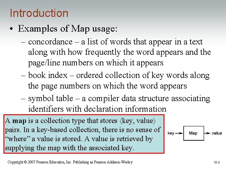 Introduction • Examples of Map usage: – concordance – a list of words that