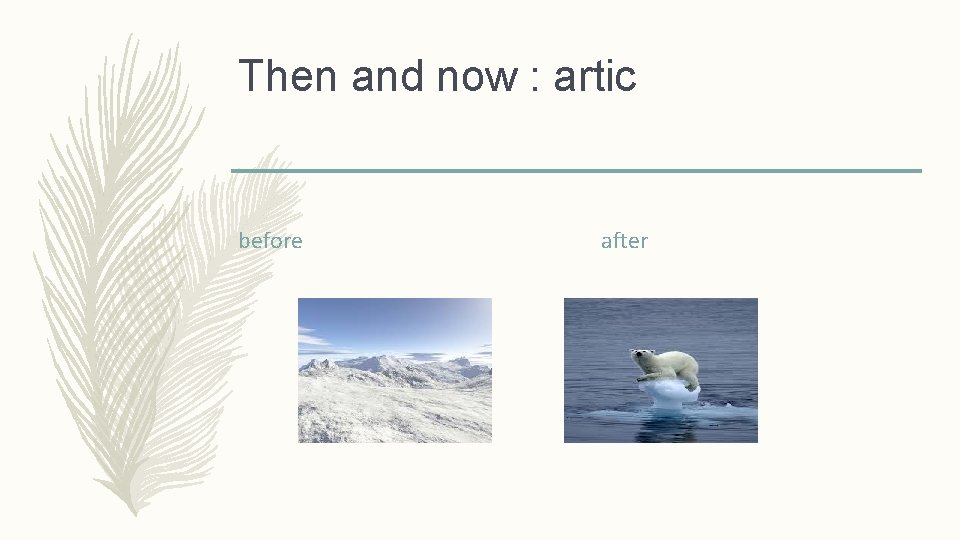 Then and now : artic before after 