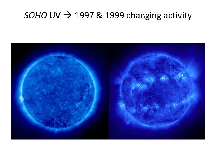 SOHO UV 1997 & 1999 changing activity 