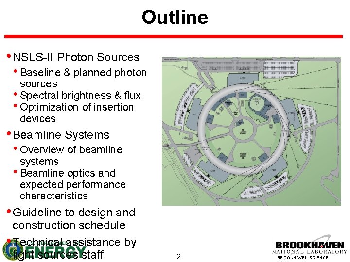 Outline • NSLS-II Photon Sources • Baseline & planned photon sources • Spectral brightness