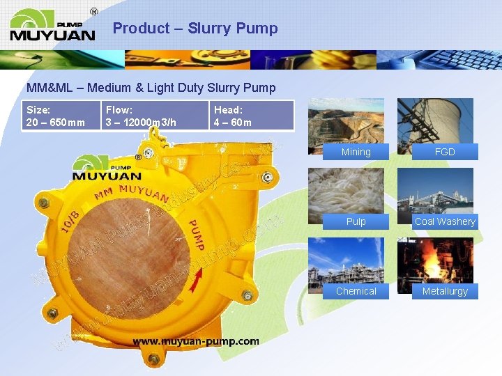 Product – Slurry Pump MM&ML – Medium & Light Duty Slurry Pump Size: 20
