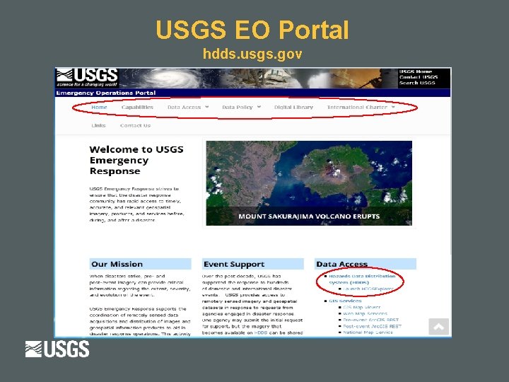 USGS EO Portal hdds. usgs. gov 