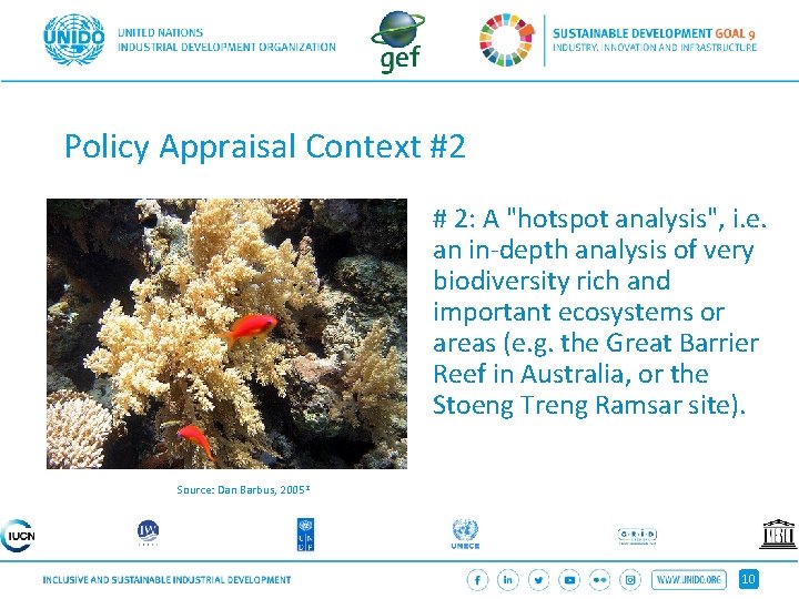 Policy Appraisal Context #2 # 2: A "hotspot analysis", i. e. an in-depth analysis