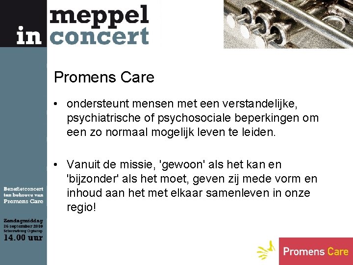 Promens Care • ondersteunt mensen met een verstandelijke, psychiatrische of psychosociale beperkingen om een