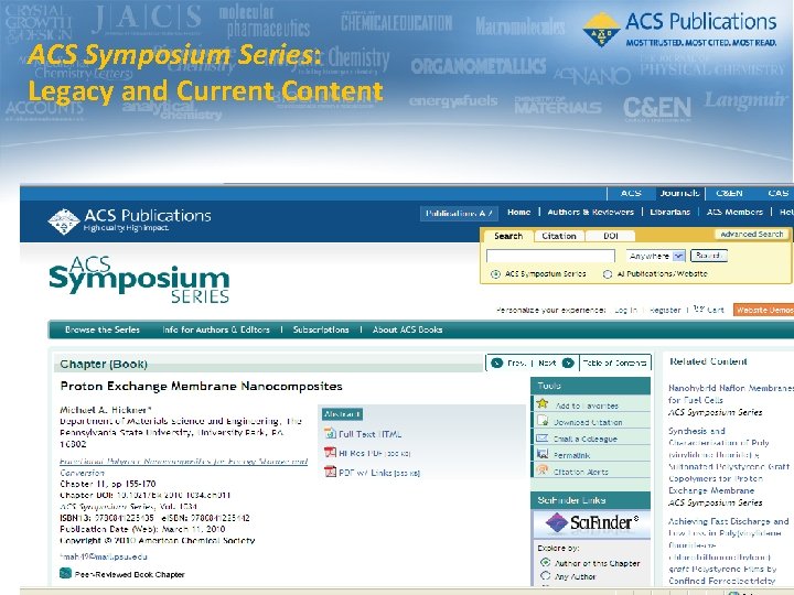 ACS Symposium Series: Legacy and Current Content ACS Symposium Series: Legacy and Current Content