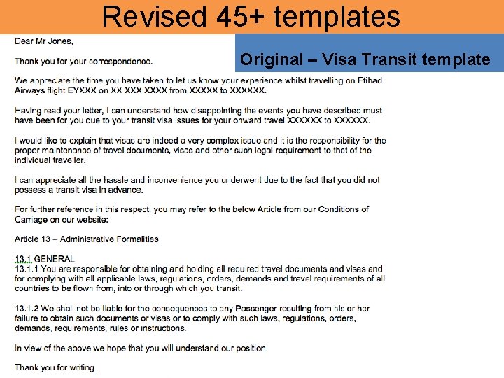 Revised 45+ templates Original – Visa Transit template 