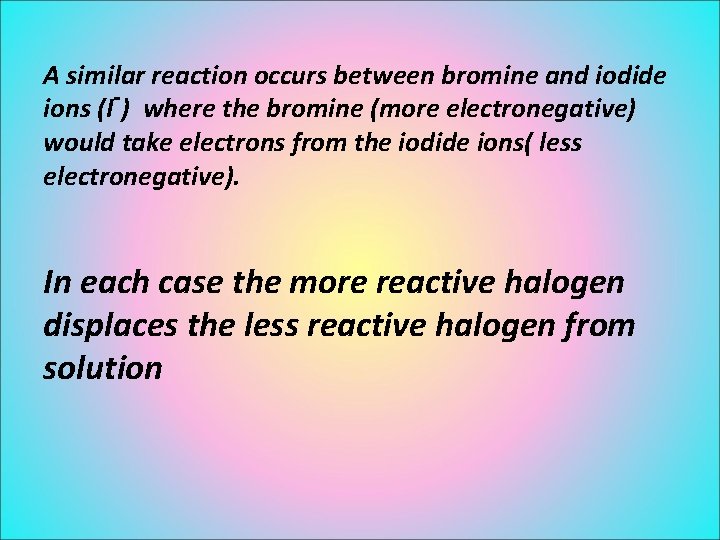 Trends in the Periodic Table Chpt 7 The