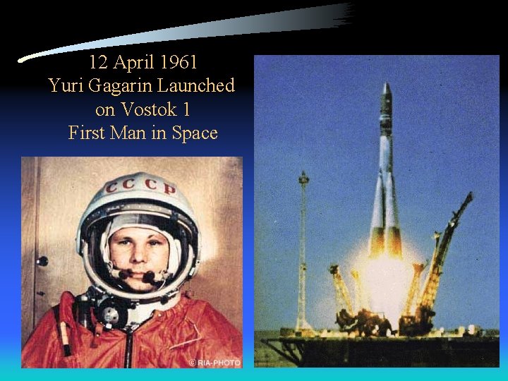 12 April 1961 Yuri Gagarin Launched on Vostok 1 First Man in Space 