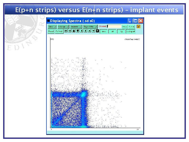 E(p+n strips) versus E(n+n strips) – implant events 