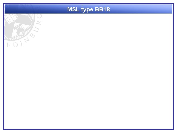 MSL type BB 18 