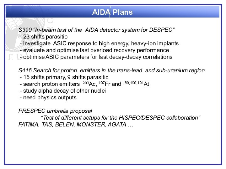 AIDA Plans 