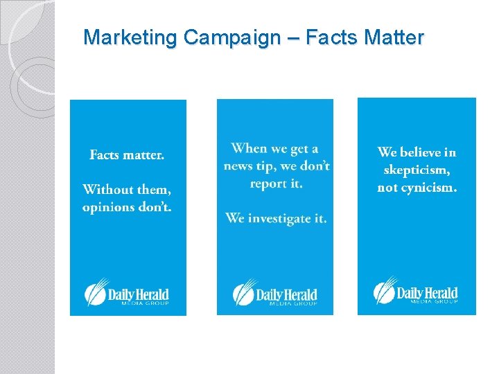 Marketing Campaign – Facts Matter 