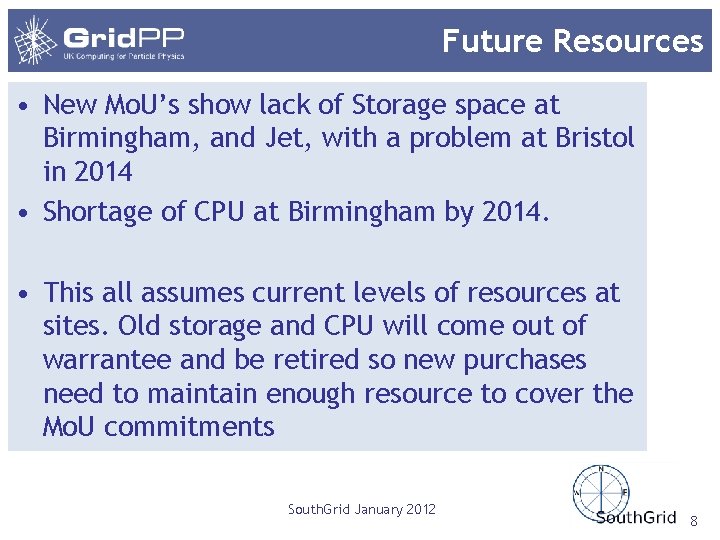 Future Resources • New Mo. U’s show lack of Storage space at Birmingham, and