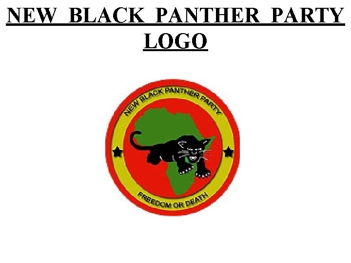 NEW BLACK PANTHER PARTY LOGO 