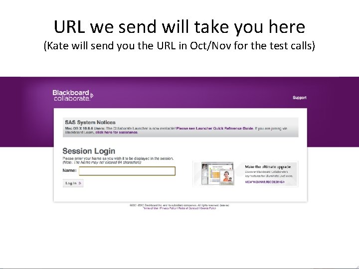 URL we send will take you here (Kate will send you the URL in