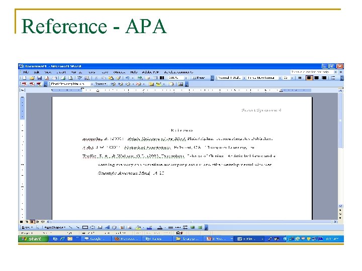 Reference - APA 