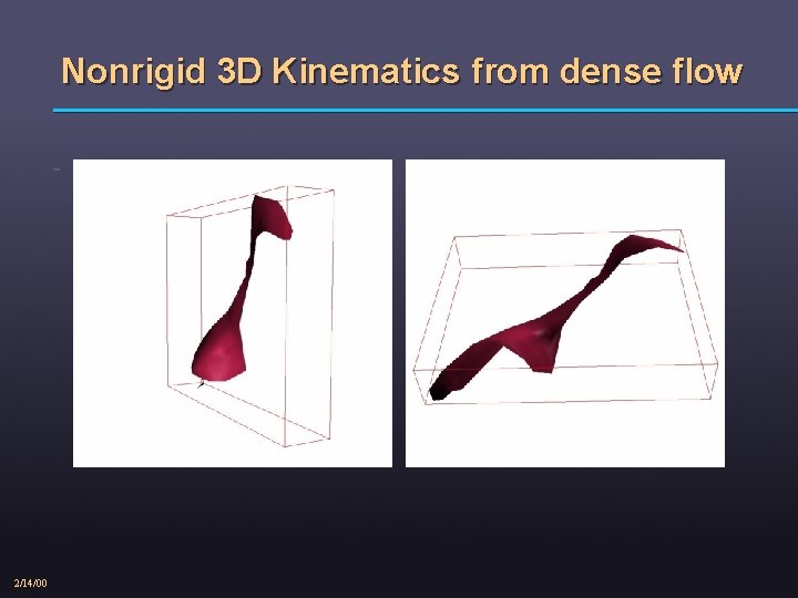 Nonrigid 3 D Kinematics from dense flow - 2/14/00 