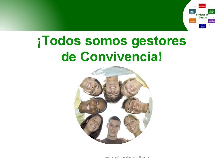 ¡Todos somos gestores de Convivencia! Fuente: Abogado laboralista Dr. Carrillo Guarin 