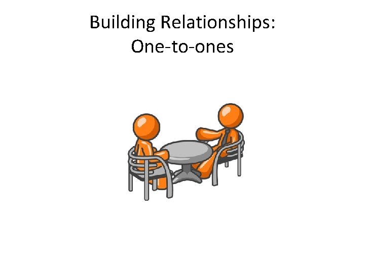 Building Relationships: One-to-ones 