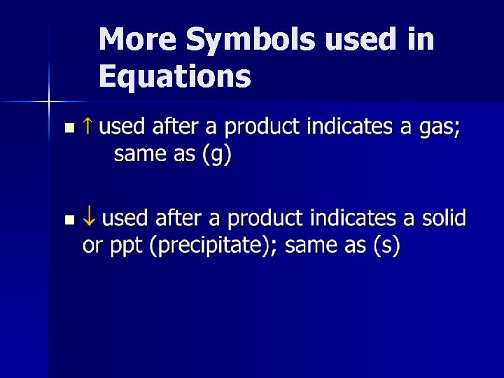 More Symbols used in Equations n 