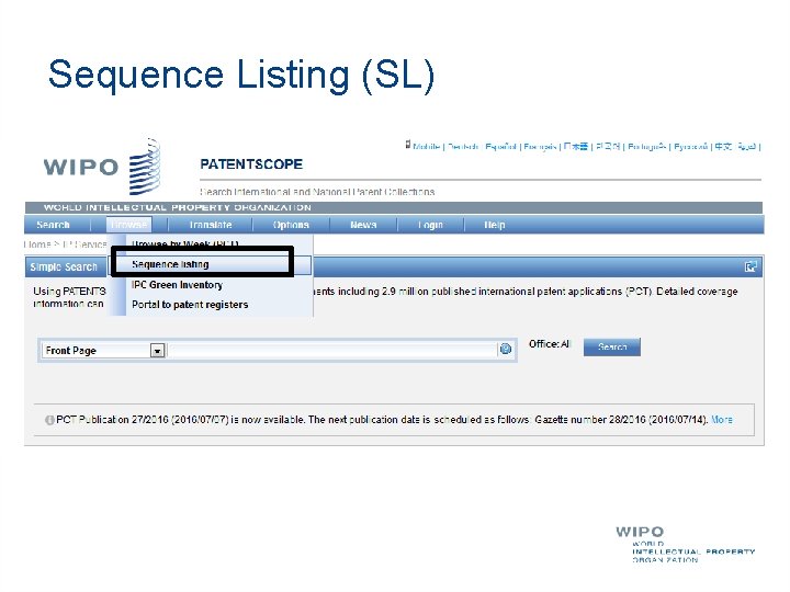 Sequence Listing (SL) 