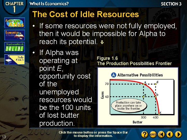 The Cost of Idle Resources • If some resources were not fully employed, then