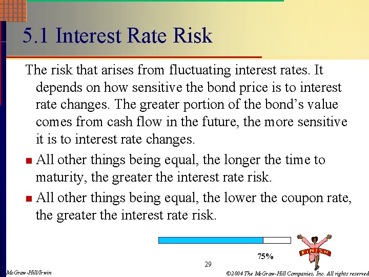 5. 1 Interest Rate Risk The risk that arises from fluctuating interest rates. It