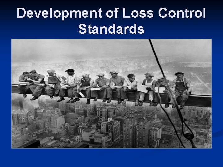 Development of Loss Control Standards 