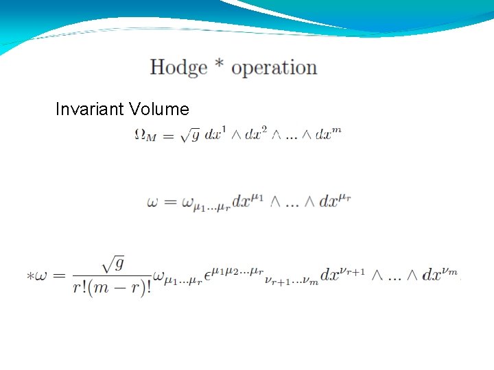 Invariant Volume 