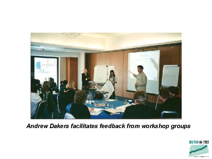 Andrew Dakers facilitates feedback from workshop groups 