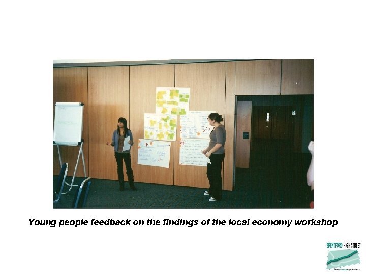 Young people feedback on the findings of the local economy workshop 