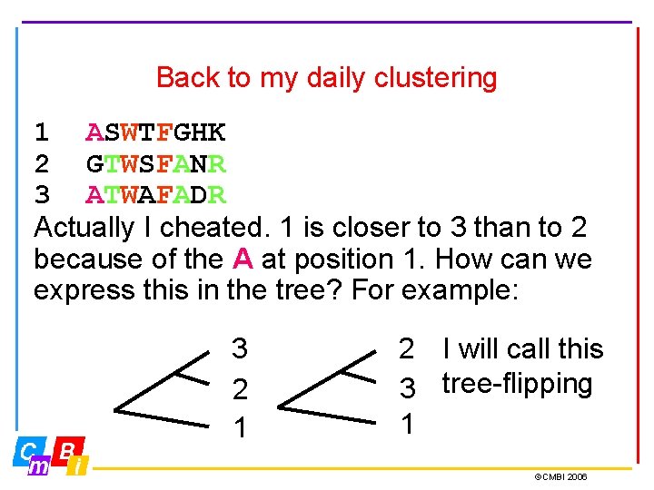 Back to my daily clustering 1 ASWTFGHK 2 GTWSFANR 3 ATWAFADR Actually I cheated.