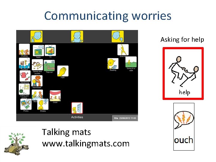 Communicating worries Asking for help Talking mats www. talkingmats. com 