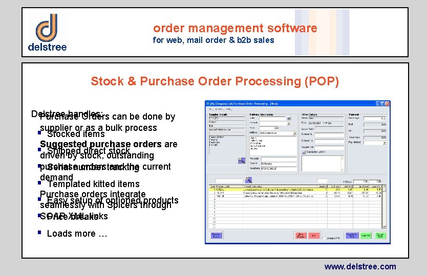 order management software for web, mail order & b 2 b sales Stock &