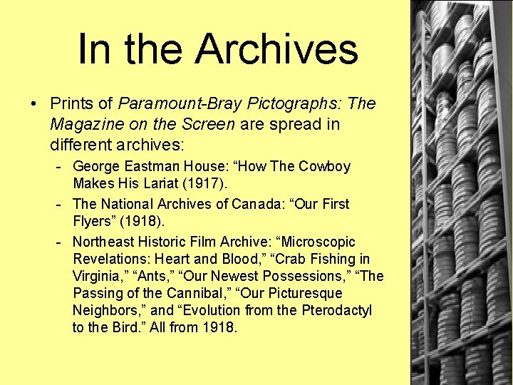 In the Archives • Prints of Paramount-Bray Pictographs: The Magazine on the Screen are