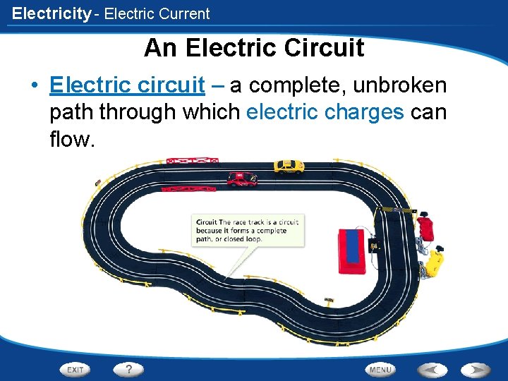 Electricity - Electric Current An Electric Circuit • Electric circuit – a complete, unbroken