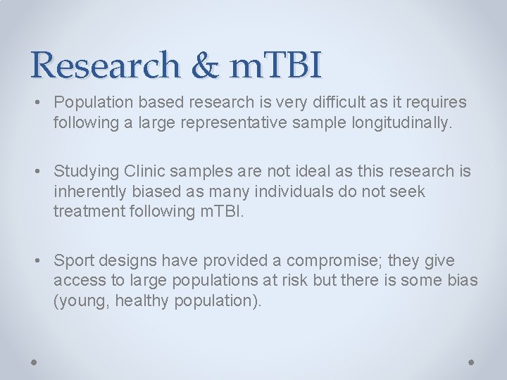 Mild Traumatic Brain Injury Symptomfocused Treatment of Persisting