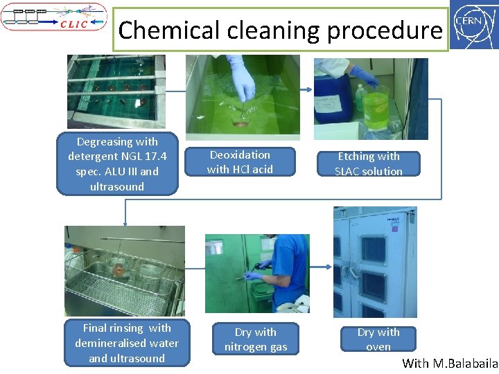 Chemical cleaning procedure Degreasing with detergent NGL 17. 4 spec. ALU III and ultrasound