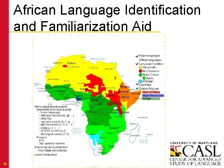 African Language Identification and Familiarization Aid 14 LANGUAGE RESEARCH IN SERVICE TO THE NATION