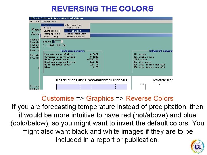 REVERSING THE COLORS Customise => Graphics => Reverse Colors If you are forecasting temperature