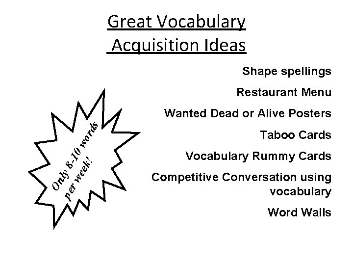 Great Vocabulary Acquisition Ideas Shape spellings Restaurant Menu On per ly 8 we 10