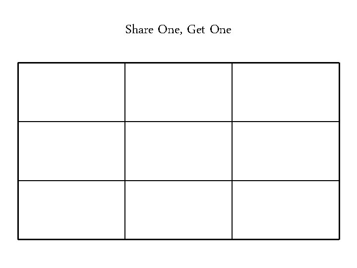 Share One, Get One 