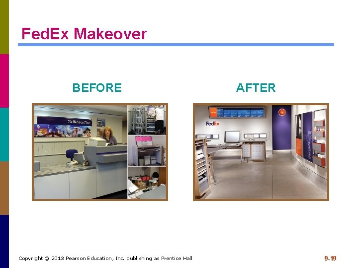 Fed. Ex Makeover BEFORE Copyright © 2013 Pearson Education, Inc. publishing as Prentice Hall