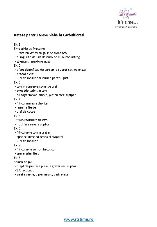 Retete pentru Mese Slabe in Carbohidrati Ex. 1 Smoothie de Proteine - Proteina Whey