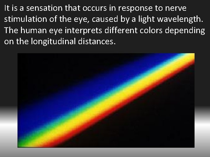 It is a sensation that occurs in response to nerve stimulation of the eye,